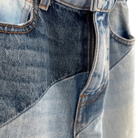 Revice Denim Patchwork High Waist Straight Leg Jeans Size 24 | Y2K Vintage Style - Picture 7 of 15